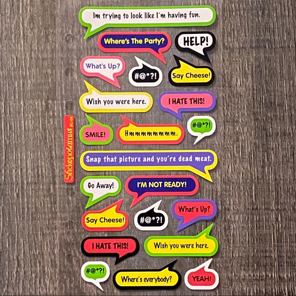 💞 New Comment Bubble Scrapbook Stickers